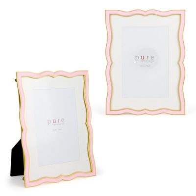 Belford Enamel Pink Gold Frame Rectangle