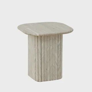 Ruben Marble Side Table 45x45cm Beige