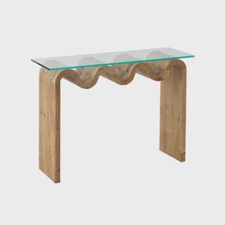 Aveley Wood/Glass Console 120x36x79cm