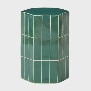 Seidler Ceramic Tile Stool 38x53cm Pine