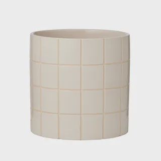 Boyd Ceramic Tile Pot 23x23cm Ivory*