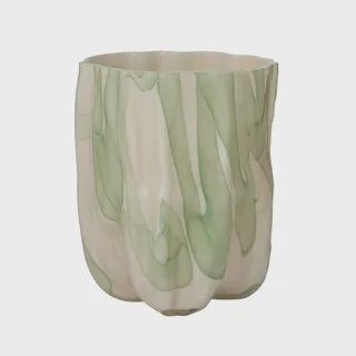 Evelyn Glass Vase 22x26.5cm Peach/Green
