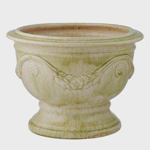 Turin Ceramic Urn Pot 44x33cm Olive*