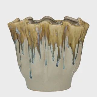 Emery Ceramic Pot 23x21cm Taupe*