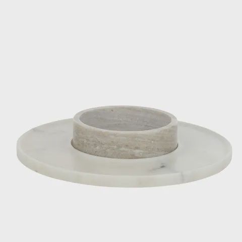 Nido 2pc Marble Serving Set 40x6cm Wh/Be