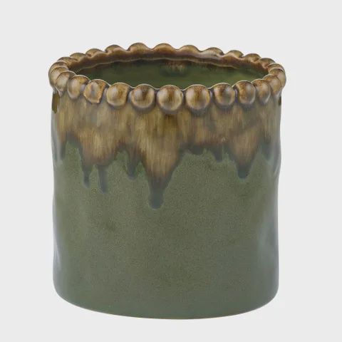 Emerson Ceramic Pot 16x16cm Olive*