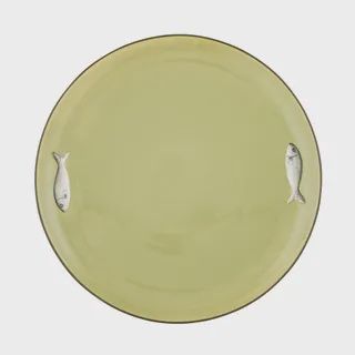 Porto Round Ceramic Platter 35cm Olive