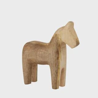 Rancho Wood Horse Sculpt 20x4x20cm Nat