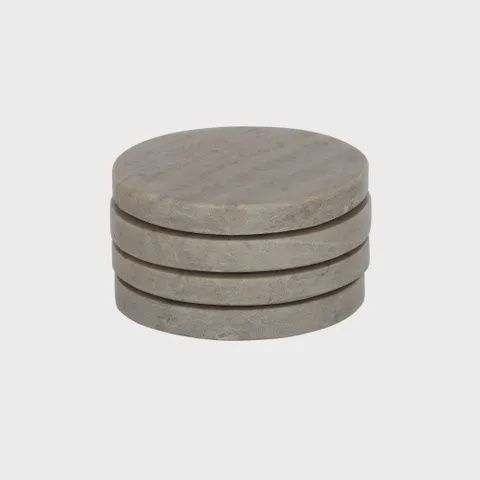 Neo S/4 Round Marble Coaster 10cm Beige