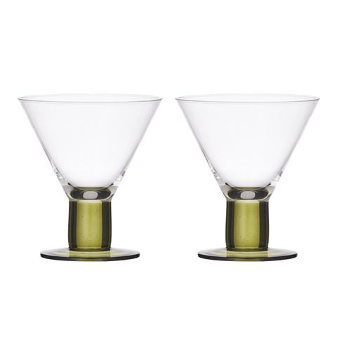 Canal S/2 Wine Glass 10x11cm Olive