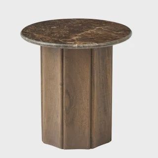 Luna Marlbe/Wood Side Table 45x46.5cm
