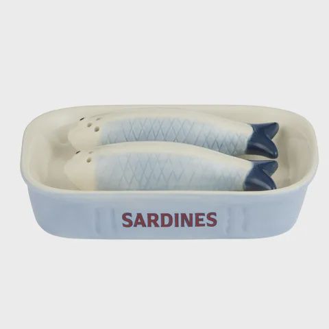 Sardine 3pc Ceramic S&amp;P Set 14x10x4cm