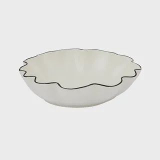 Winslow Ceramic Bowl 24x6cm Ivory/Black