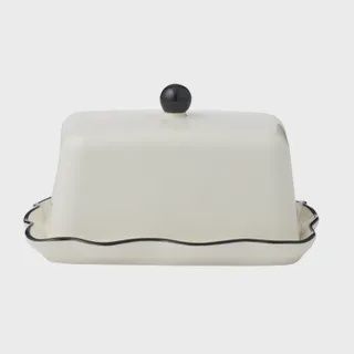 Winslow Cer Butter Dish 20x11x9cm Iv/Blk