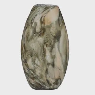 Barnet Glass Vase 18x12x31cm Olive Multi