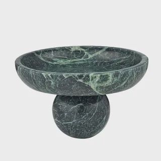 Shan Footed Marble Bowl 35x17.5cm Forest
