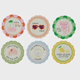 Proverb Ceramic Coaster 10cm 6 Asst CDU