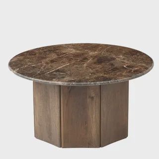 Luna Marble/Wood Coffee Table 80x41.5cm
