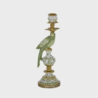 Polly Parrot Resin C`holder 9x28cm Green