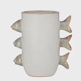 Pescado Ceramic Vase 21x12.5x21cm Mint