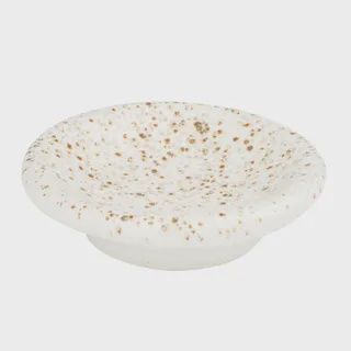 Massimo Ceramic Dish 20x5.5cm Ivory/Brwn