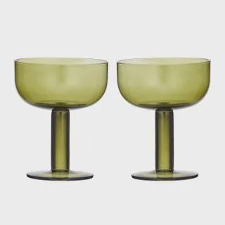 Canal S/2 Coupe Glass 10x12.5cm Olive