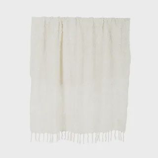 Burbuja Cot Blend Throw 125x150cm Ivory