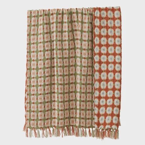 Elouise Wool Blend Throw 125x150cm Olive