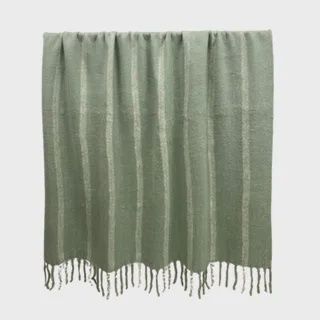 Hanna Wool Blend Throw 125x150cm Sky