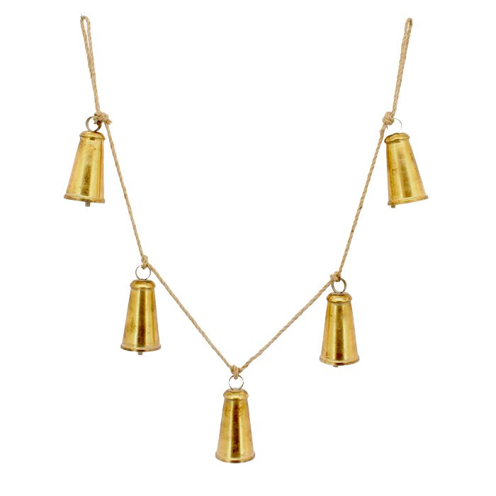 ROPE METAL ANT GOLD 5 BELL GARLAND