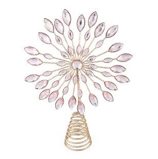 JEWELLED SILVER FLOWERBURST TOPPER