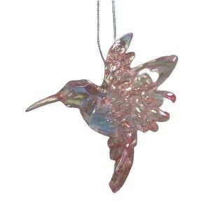 ACRYLIC HUMMINGBIRD DEC PINK