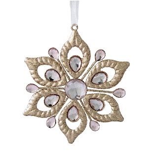 JEWELLED PINK STAR DEC