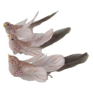 CLIP ON BIRD PINK 3ASS