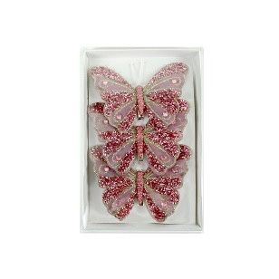 FEATHER BTTRFLY PK3 PINK GOLD