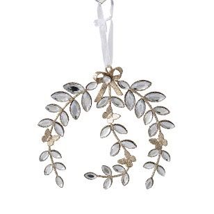 JEWELLED CHAMPAGNE WREATH DEC