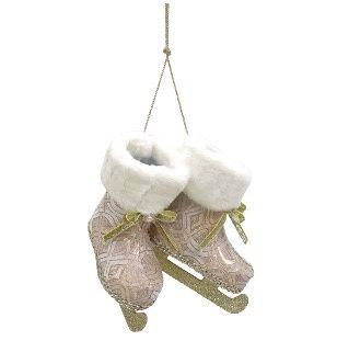 FABRIC ICE SKATES PINK CREAM