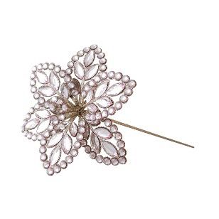JEWELLED PINK POINSETTIA STEM