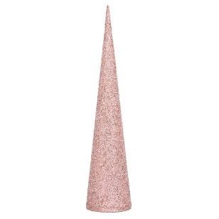 PAPER GLITTER CONE TREE PINK LGE