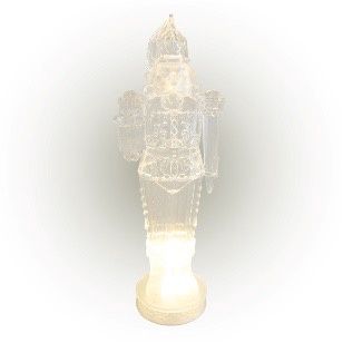 ACRYLIC LED FROSTED NUTCRACKER W/PARCEL