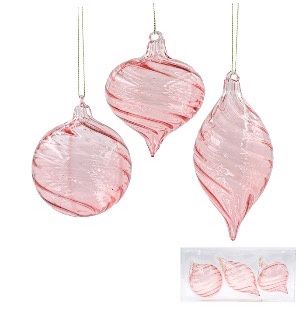 GLASS BAUBLE MUSK SWIRL SET3