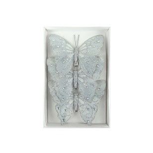 FEATHER BTTRFLY PK3 SILVER