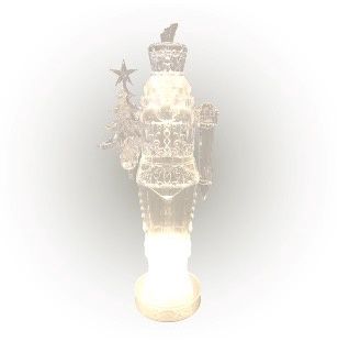 ACRYLIC LED FROSTED NUTCRACKER WITH TREE