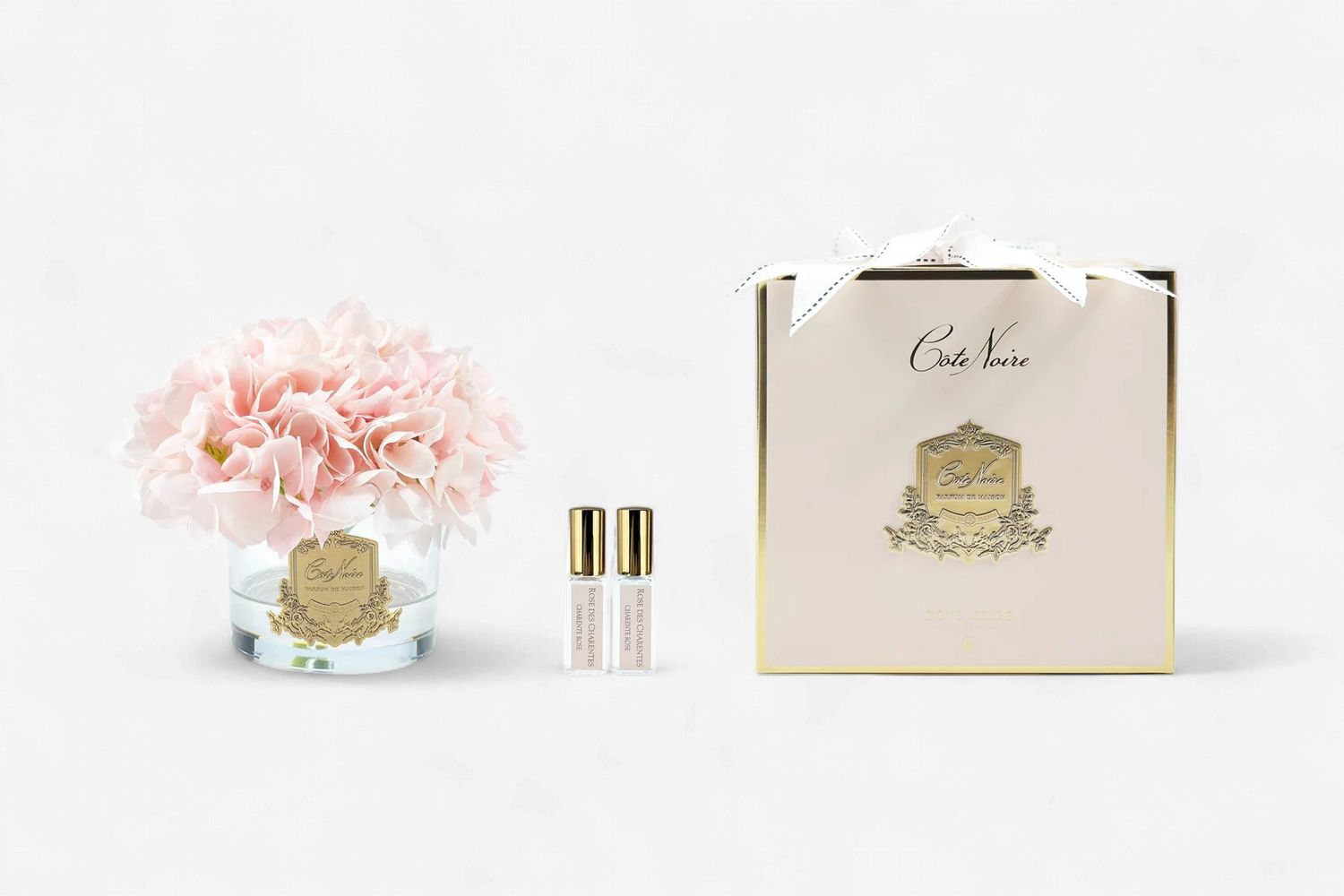 Perfumed Natural Touch Hydrangeas - Pink Blush - Pink Box