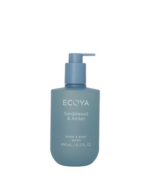 ECOYA Hand &amp; Body Wash Sandalwood &amp; Amber 450ml