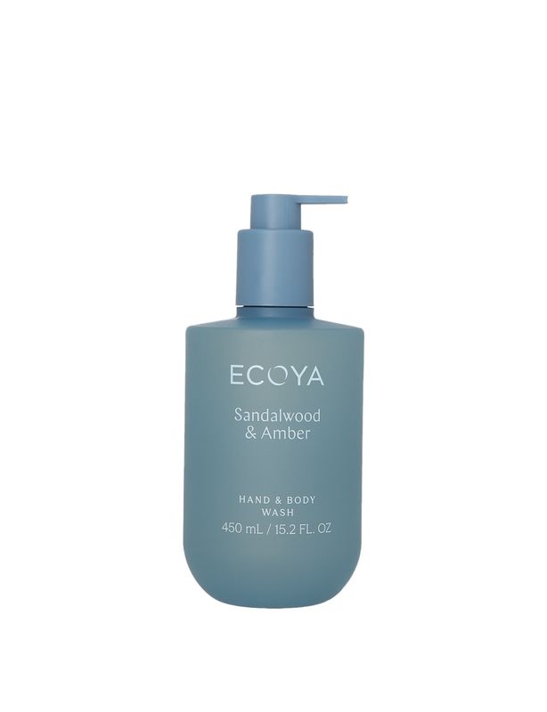 ECOYA Hand &amp; Body Wash Sandalwood &amp; Amber 450ml