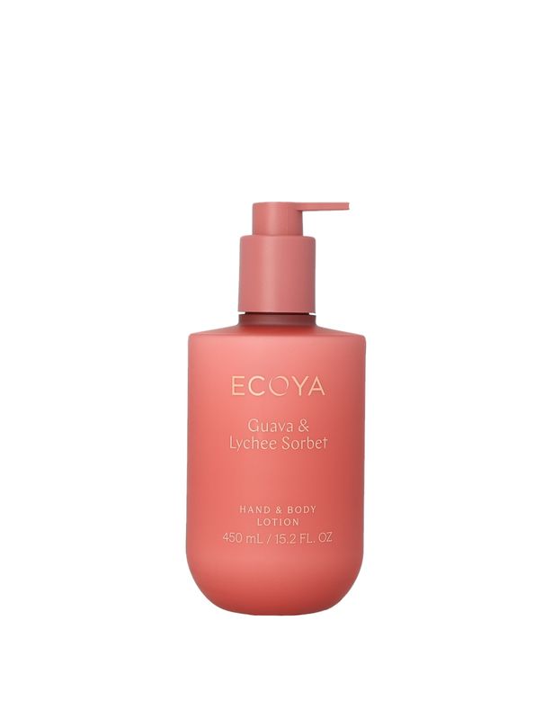 ECOYA Hand &amp; Body Lotion Guava &amp; Lychee Sorbet 450ml