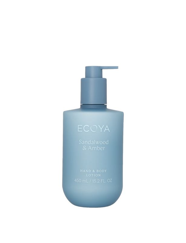 ECOYA Hand &amp; Body Lotion Sandalwood &amp; Amber 450ml
