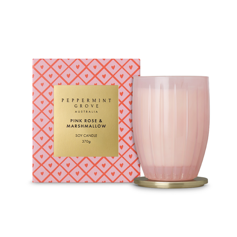 PGA Large Candle 370g - Pink Rose &amp; Marshmallow (Ltd Edition)