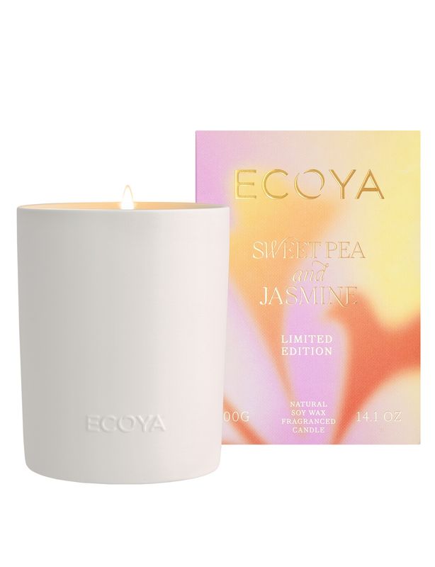 Sweet Pea &amp; Jasmine Ceramic Candle - Limited Edition